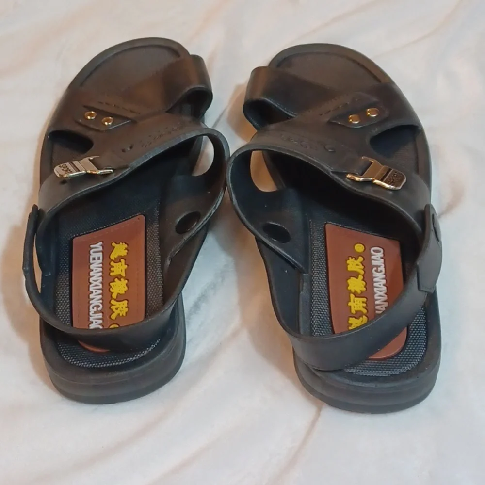 Mens Summer Leisure Sport Leisure  Black Beach Shoes Sz42 =9M